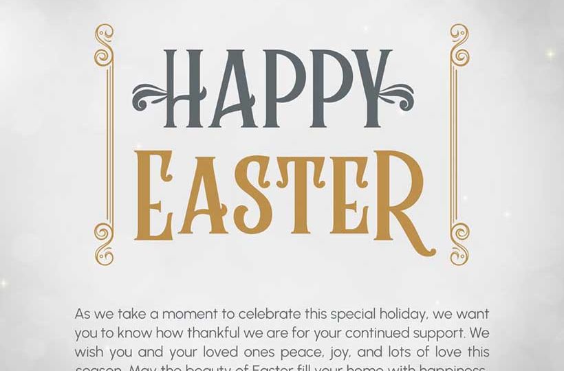 Happy Easter from all of us at CT Productions