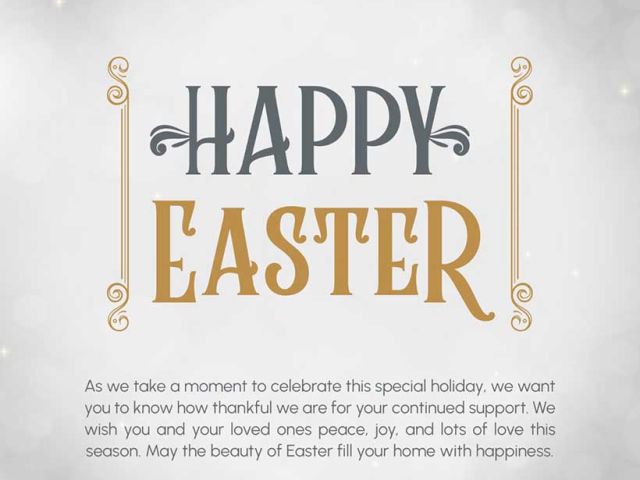 Happy Easter from all of us at CT Productions