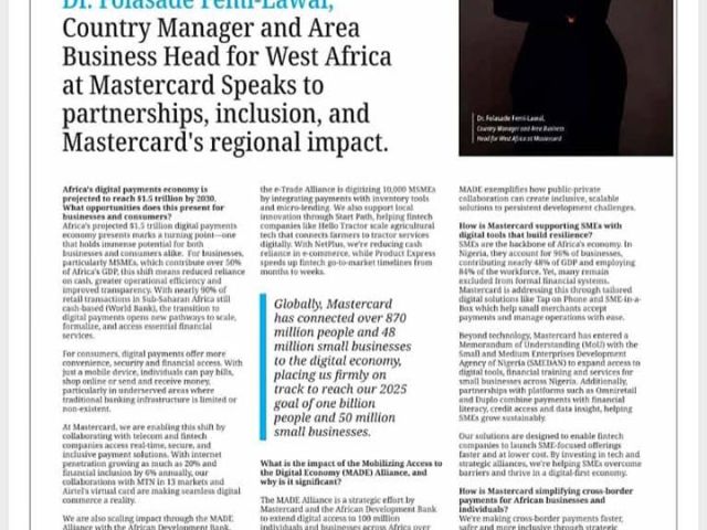 Exclusive look at Mastercard Africa’s article in Guardian Nigeria